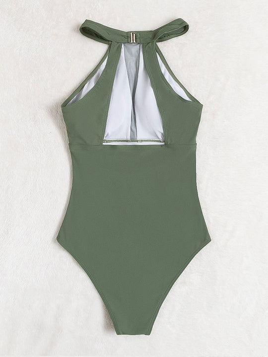 Damen Moderner Sport-Badeanzug mit transparenten Einsätzen R&B