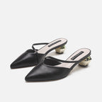 Damen Sling-Pumps mit einzigartigem geometrischen Absatzdesign R&B