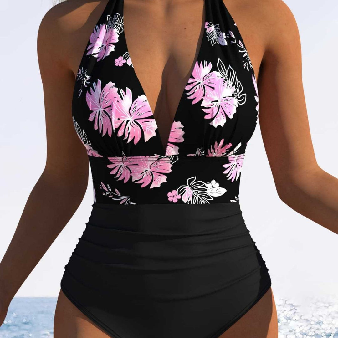 Damen Einteiler Badeanzug mit elegantem Floral-Design und figurformendem Schnitt R&B