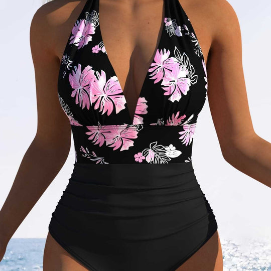 Damen Einteiler Badeanzug mit elegantem Floral-Design und figurformendem Schnitt R&B
