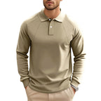Herren Langarm-Polohemd mit charakteristischem Raglan-Schnitt R&B