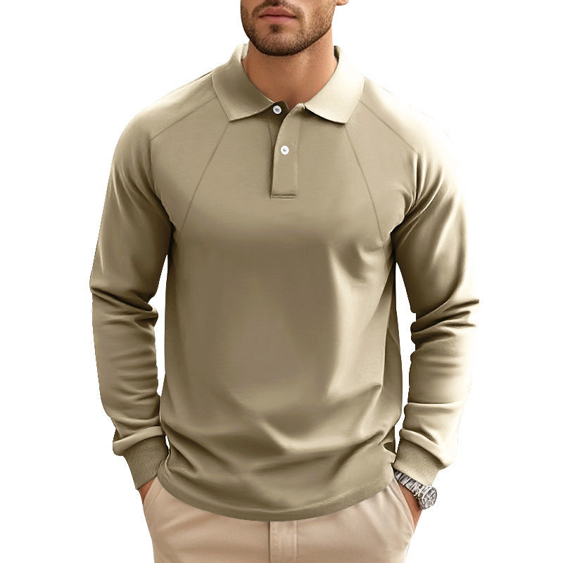Herren Langarm-Polohemd mit charakteristischem Raglan-Schnitt R&B