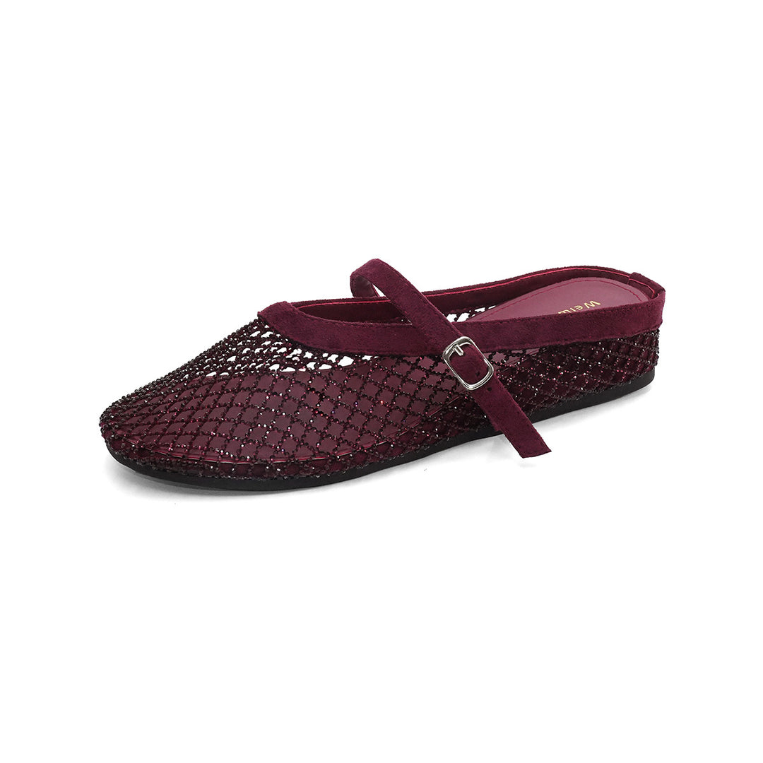 Damen elegante Schlappen mit funkelndem Strassdesign R&B