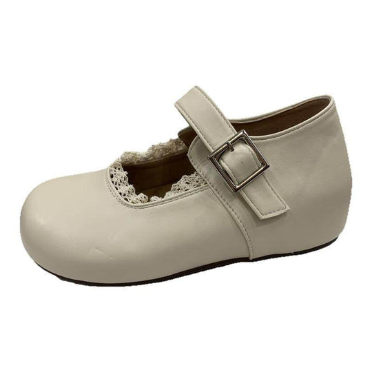 Damen Mary Jane Schuhe mit dekorativer Schnalle und eleganter Spitze R&B