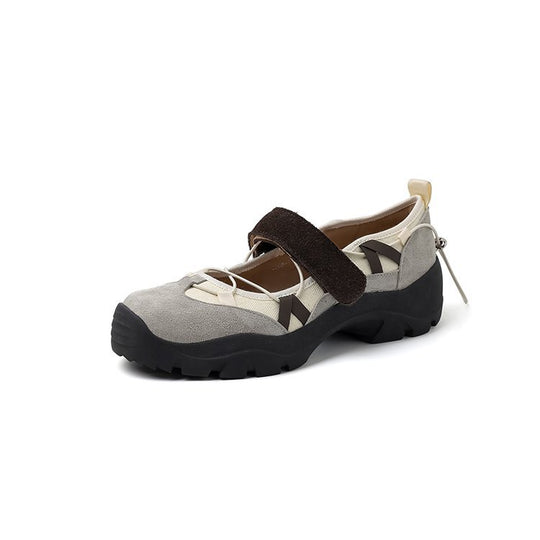 Damen Sportliche Ballerinas mit verstellbarem Riemen und rutschfester Sohle R&B