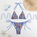 Damen Triangel-Bikini mit floralem Muster und verspieltem BindR&Band R&B