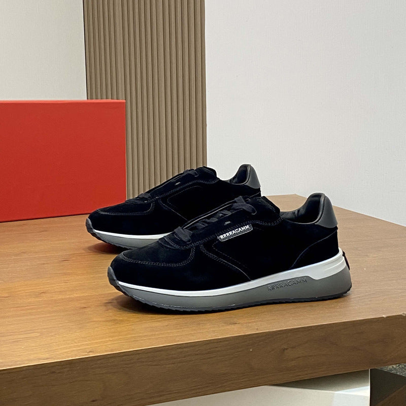 Damen Komfortable Wildleder Sneakers mit atmungsaktiver Innensohle R&B