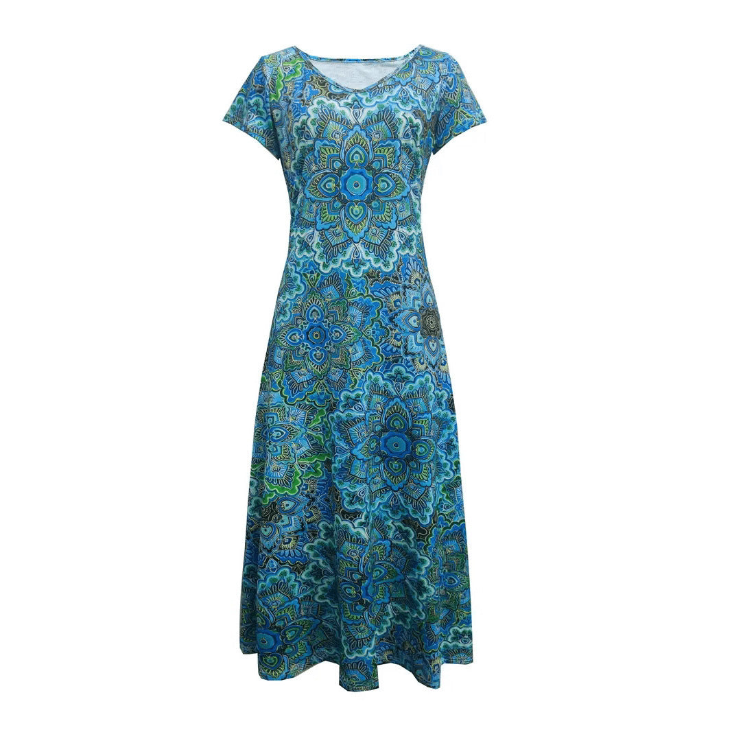 Damen Maxikleid mit floralem Muster R&B