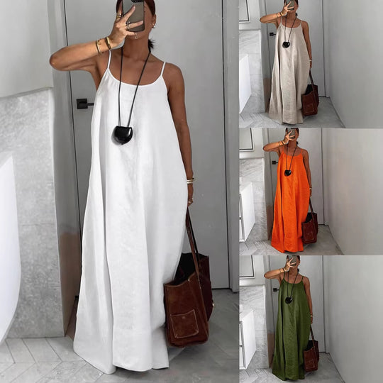 Damen Leichtes Sommerkleid mit tiefem Ausschnitt R&B