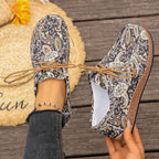 Damen modische Schnürschuhe mit floralem Muster und komfortabler Sohle R&B