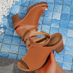 Damen Trendige Sandaletten mit geschlossener Zehenpartie und elegantem Riemendesign R&B