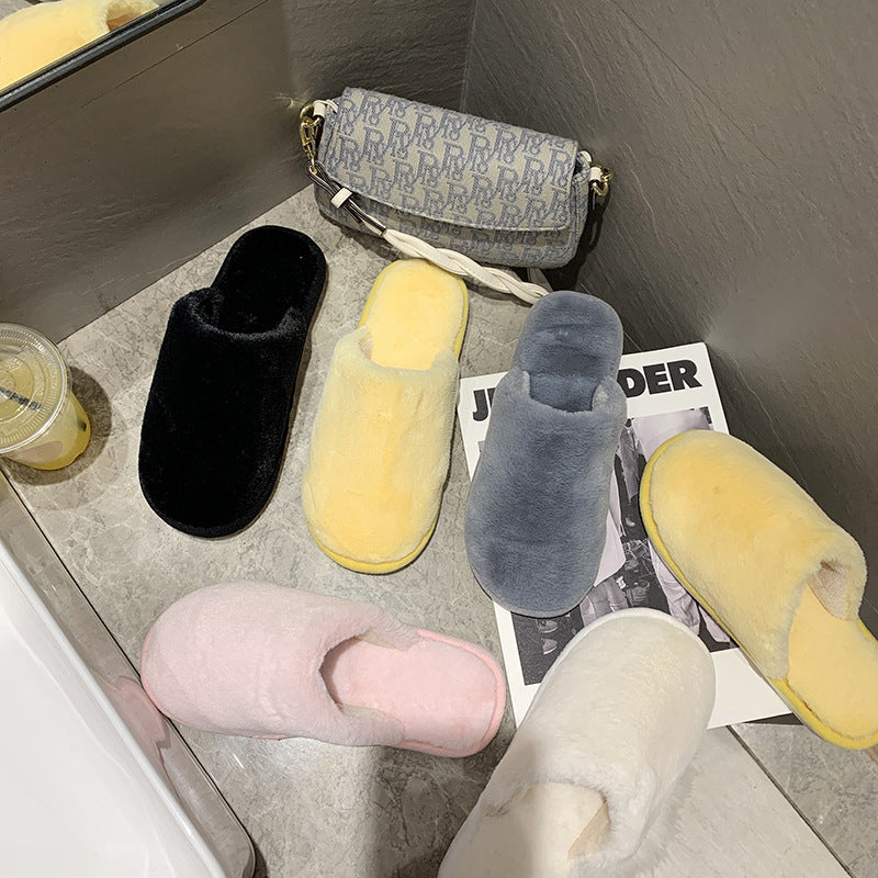 Damen Flauschige Hausschuhe aus weichem Plüschmaterial R&B