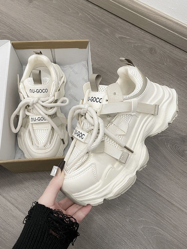 Damen Sportliche Chunky Sneakers mit atmungsaktiver Mesh-Oberfläche und innovativem Schnürsystem R&B