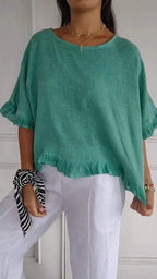 Damen Leichtes Shirt mit Fransen R&B