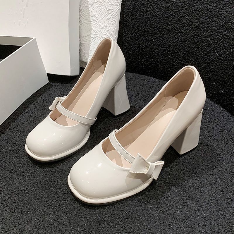 Damen elegante Mary Jane High Heels mit Blockabsatz R&B