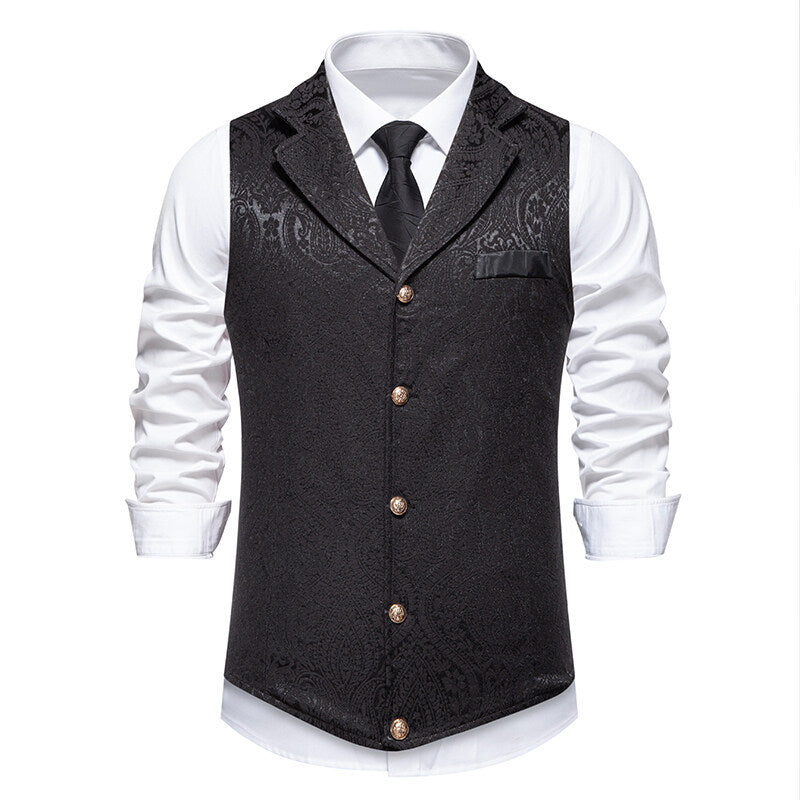 Herren elegante Weste mit kunstvollem Muster R&B