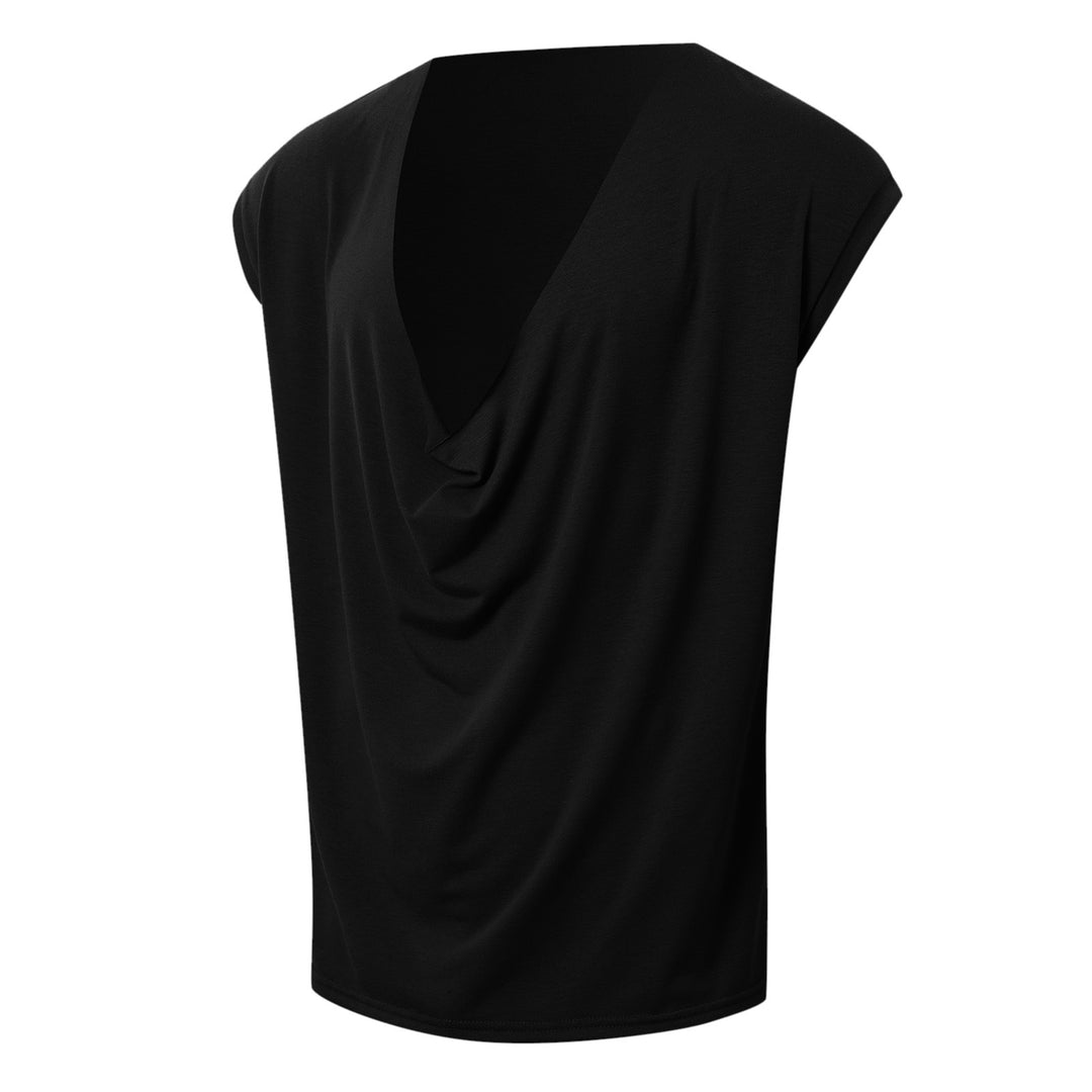 Damen nan drapiertes Longtop mit tiefem Wasserfall-Rücken und überschnittener Schulter R&B