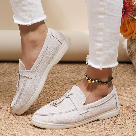Damen Elegante Mokassins mit modischem Riemendesign und bequemer Dämpfung R&B