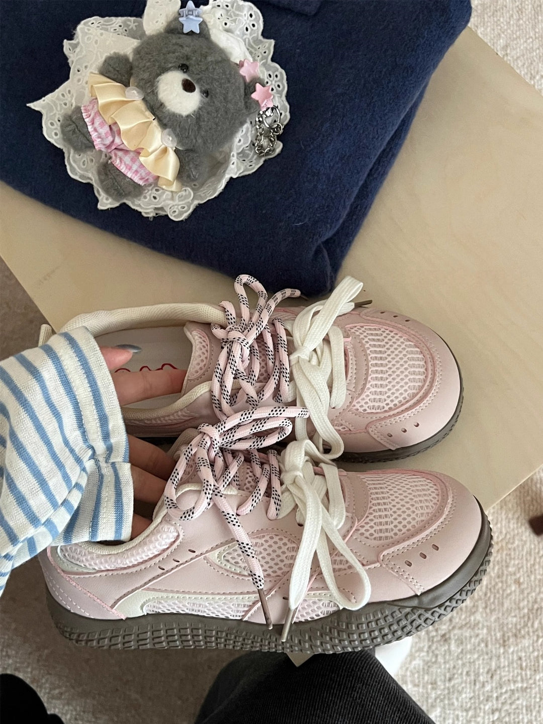 Damen Sneakers mit elastischem Obermaterial und modischem Design R&B