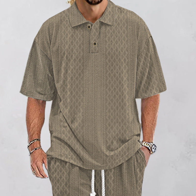 Herren Polohemd mit strukturiertem Design und bequemer Passform R&B
