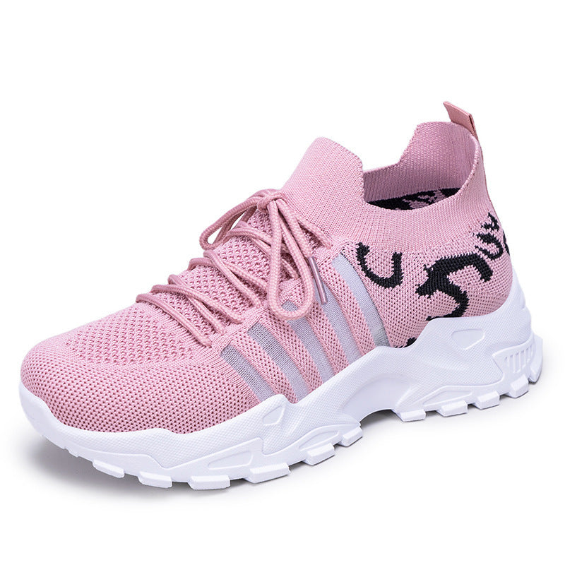 Damen Sportliche Sneakers mit elastischem Strickdesign R&B