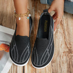 Damen Bequeme Slip-On Sneakers mit atmungsaktivem Obermaterial R&B