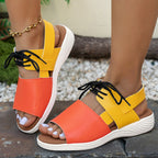 Damen Komfortable Offene Sandalen mit modischen Riemen R&B