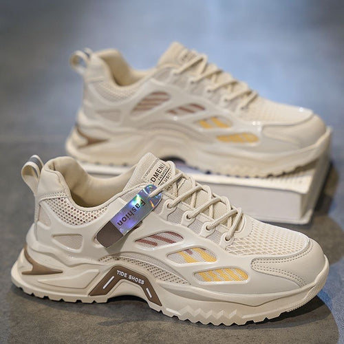 Damen Sportliche Sneakers mit atmungsaktiver Mesh-Konstruktion und rutschfester Sohle R&B
