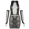 Damen Körperbetonendes Spitzenkleid R&B