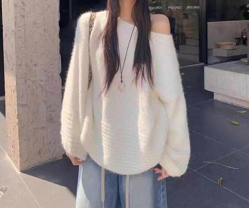 Damen Oversized Strickpullover R&B