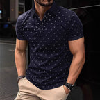 Herren Polohemd mit modernem floralem Design und hochwertiger Baumwollqualität