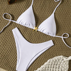 Damen Triangel-Bikini mit dekorativem Sternen-Detail R&B