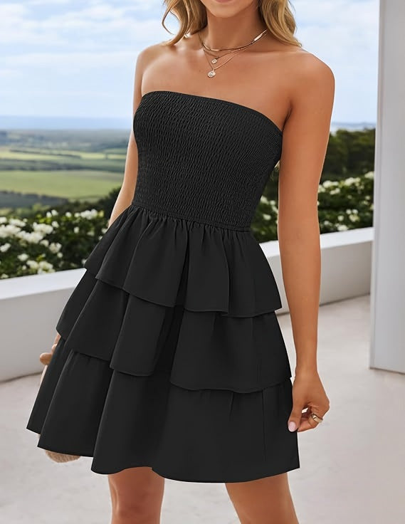 Damen Volantkleid mit hautfreundlichem Material R&B