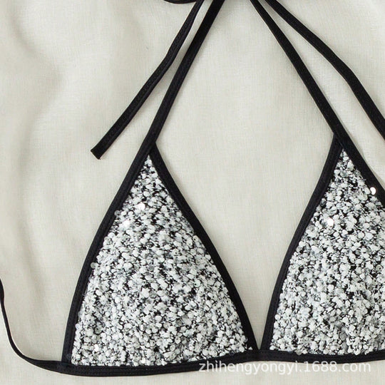 Damen Triangel-Bikini mit funkelndem Detail R&B