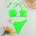 Damen Bikini-Set mit dekorativem Blumenmotiv R&B