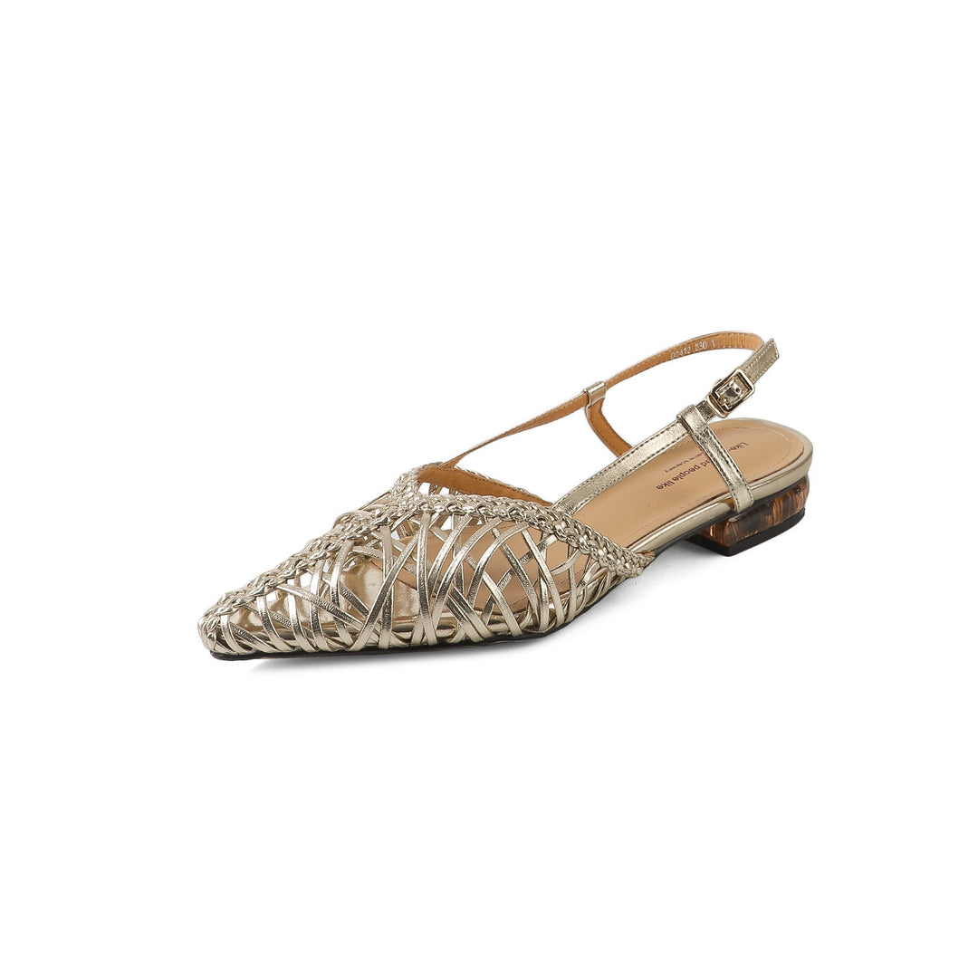 Damen Slingback Sandalen mit geflochtenem Design und komfortablem Blockabsatz R&B