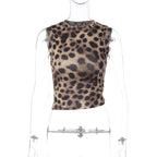 Damen Figürliches Top im Leopardenmuster R&B