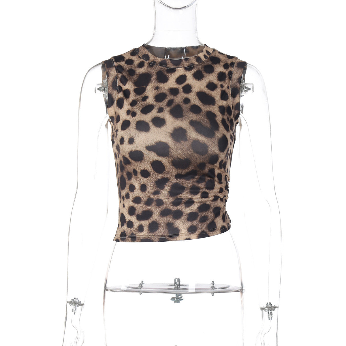 Damen Figürliches Top im Leopardenmuster R&B