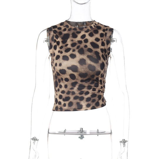 Damen Figürliches Top im Leopardenmuster R&B