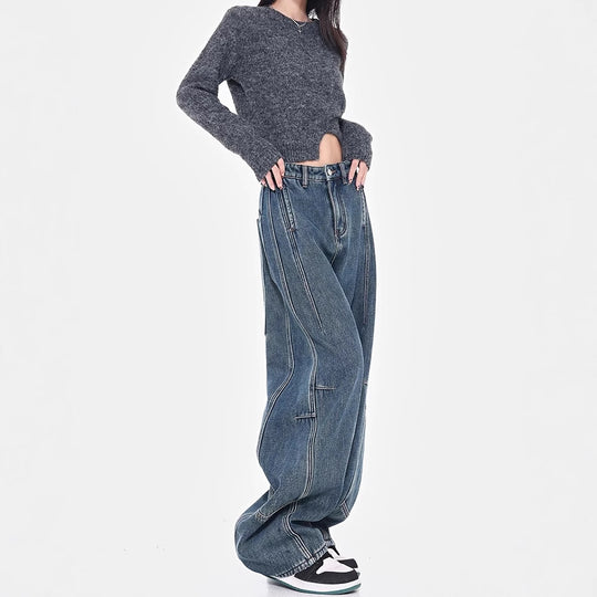 Damen Weite Denim-Hosen R&B