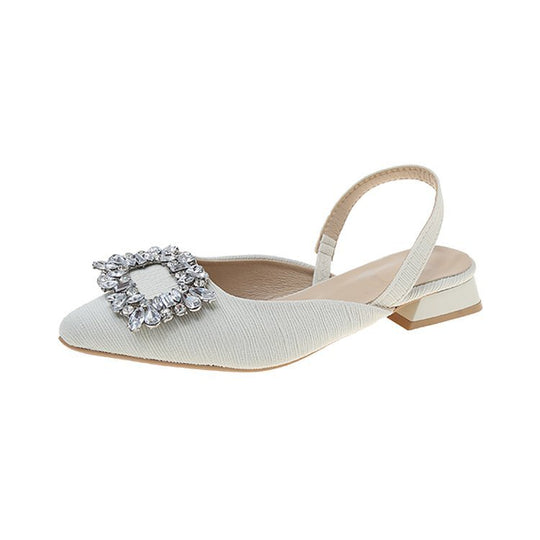 Damen Slingback-Pumps mit funkelndem Strass-Akzent R&B