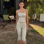Damen Sportliches Set mit Spitzenträgern R&B