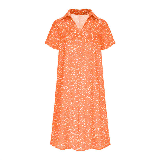Damen Hemdkleid mit Polo-Kragen und leichtem, atmungsaktivem Stoff R&B