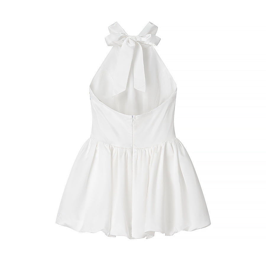 Damen Ballettkleid mit offenem Rücken und schwingendem Rock R&B