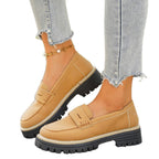 Damen Mokassins mit klobiger Gummisohle und modischem Obermaterial R&B