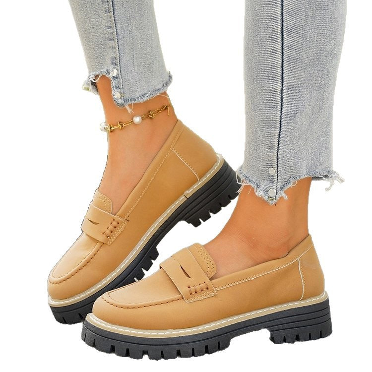 Damen Mokassins mit klobiger Gummisohle und modischem Obermaterial R&B