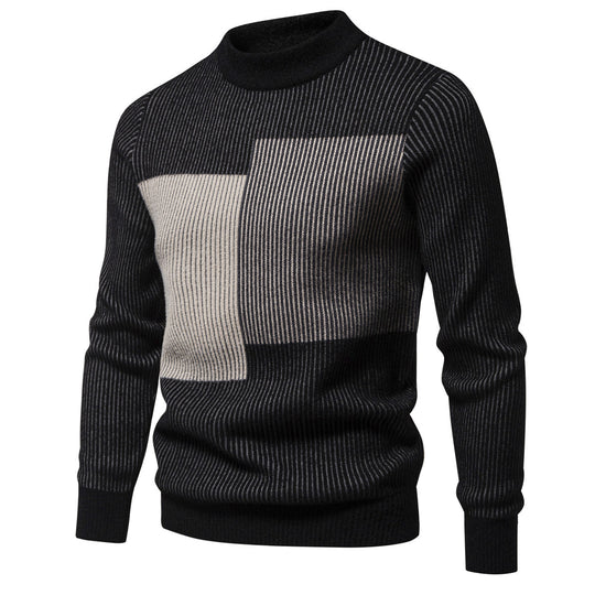 Herren hochwertiger Rollkragenpullover mit strukturiertem Design R&B