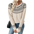 Damen Strickpullover mit nordischem Muster R&B