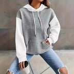 Damen Kapuzenpullover mit strukturiertem Design und praktischen Taschen R&B