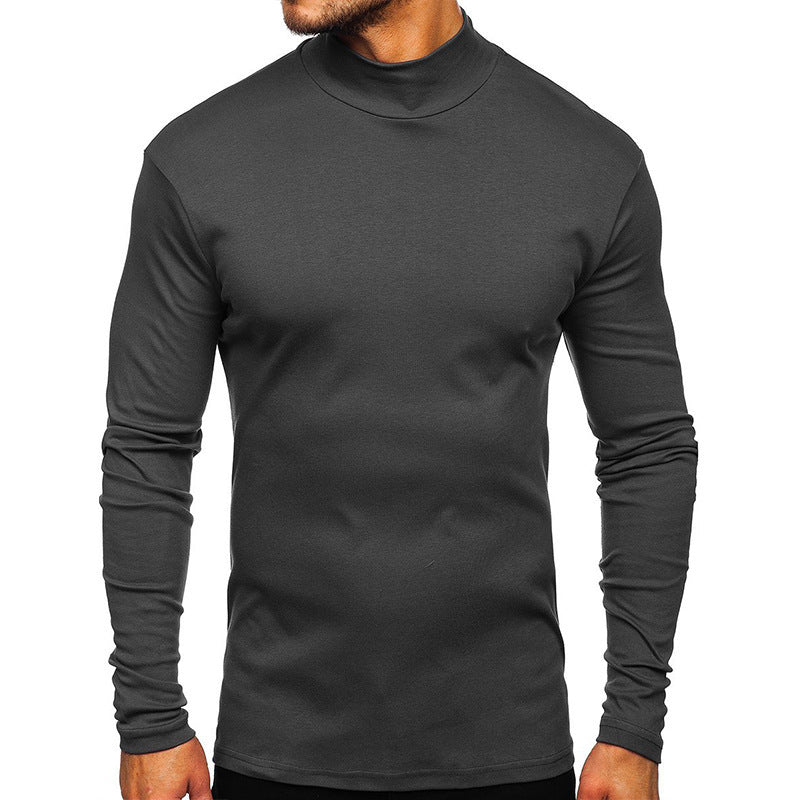 Herren Langarmshirt mit Stehkragen aus hochwertigem Material R&B